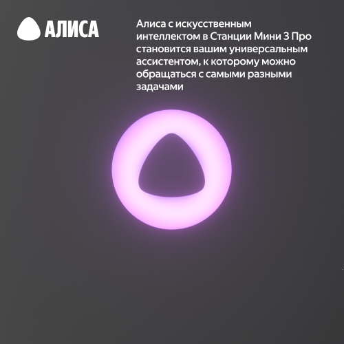 Купить умная колонка яндекс станция мини 3 про с алисой, zigbee, серый, 18 вт в Самаре