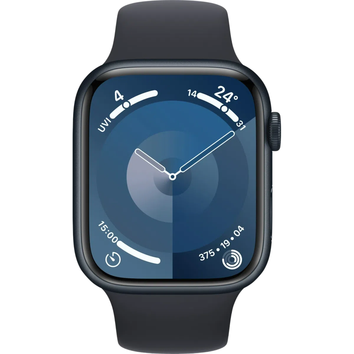 Купить apple watch series 9 41 мм корпус из алюминия цвета темная ночь спортивный ремешок цвета темная ночь с доставкой