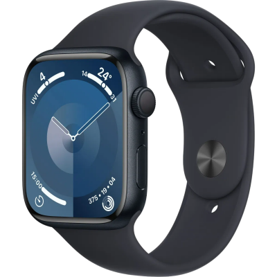 Купить apple watch series 9 41 мм корпус из алюминия цвета темная ночь спортивный ремешок цвета темная ночь с доставкой