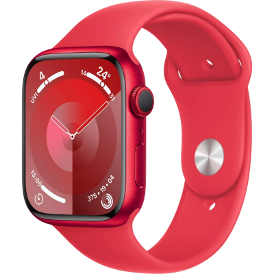 Купить apple watch series 9 41 мм корпус из алюминия цвета (product) red спортивный ремешок красного цвета с доставкой