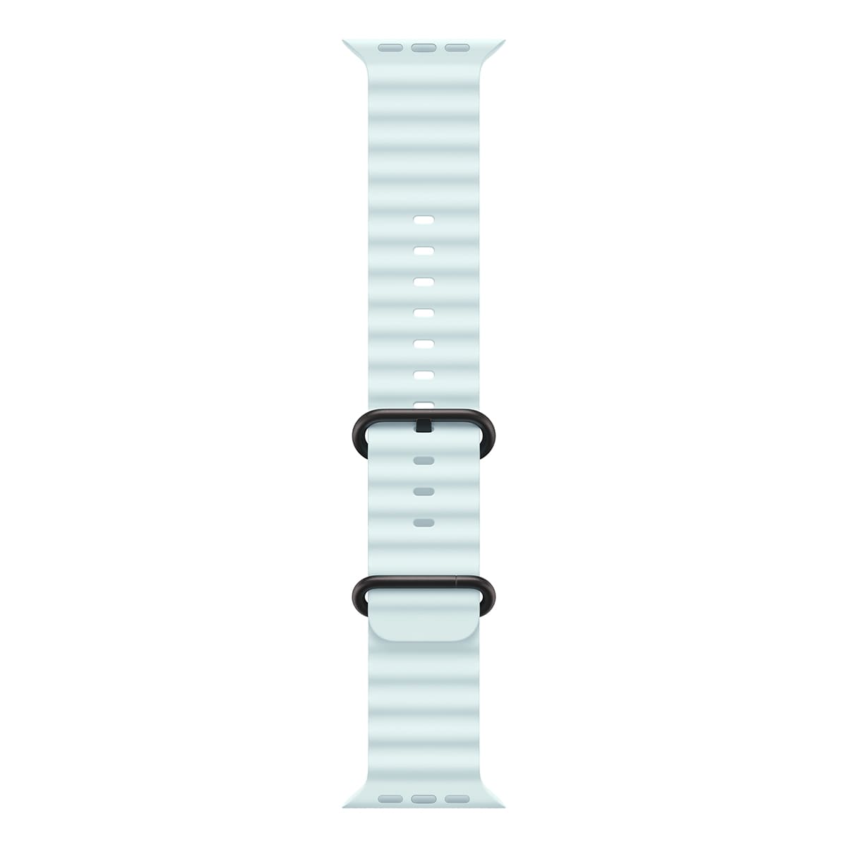 Купить apple watch ultra 2 (2024), 49 мм корпус из титана цвета «black», ремешок ocean band цвета «ice blue» с доставкой
