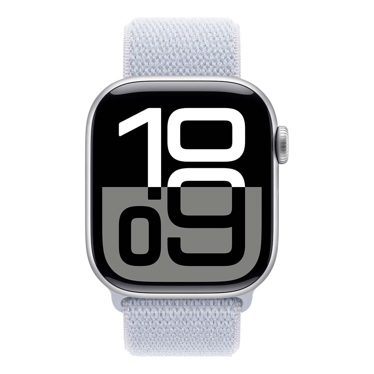 Купить apple watch series 10, 42 мм корпус из алюминия цвета «silver», ремешок sport loop цвета «blue cloud» с доставкой