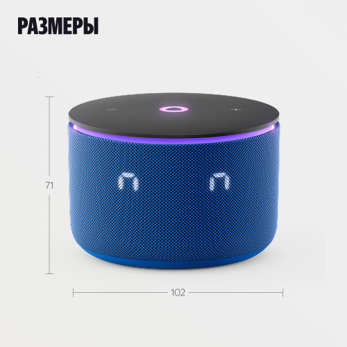 Купить умная колонка яндекс станция мини 3 про с алисой, zigbee, синий, 18 вт в Самаре