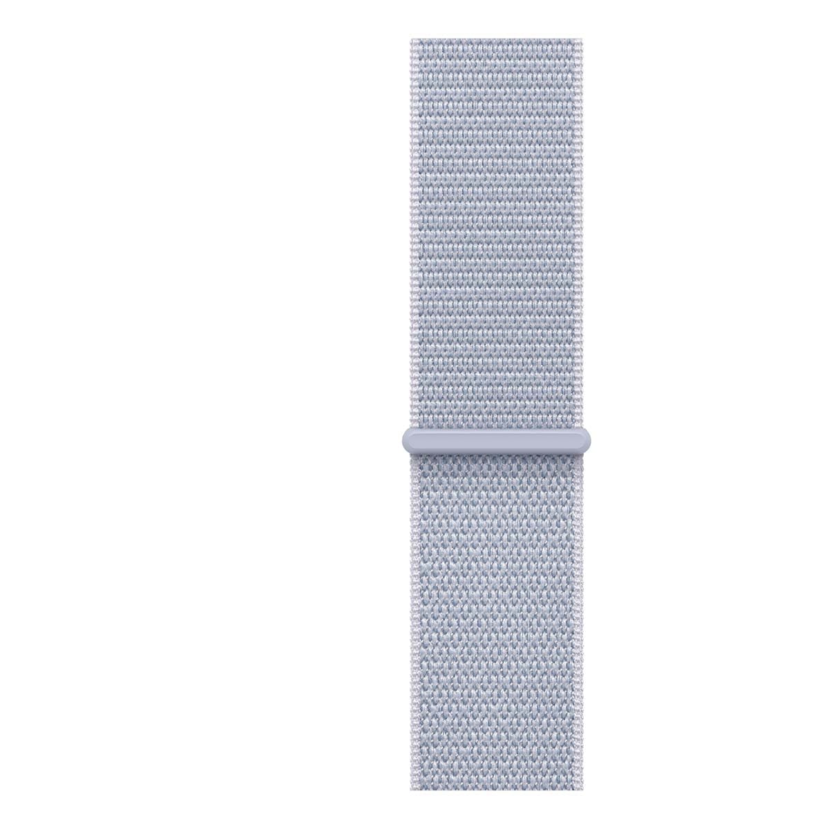 Купить apple watch se (2024), 44 мм корпус из алюминия цвета «silver», ремешок sport loop цвета «blue cloud» с доставкой