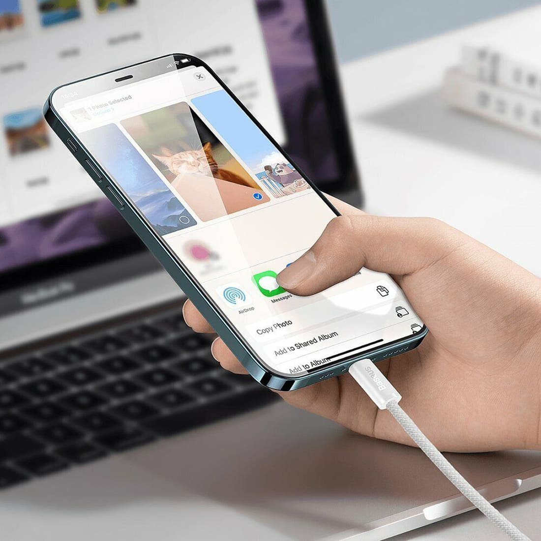 Кабель Baseus Dynamic Series Fast Charging Data Cable Type-C - Apple Lightning, 20W, 1 м (CALD000002) Белый