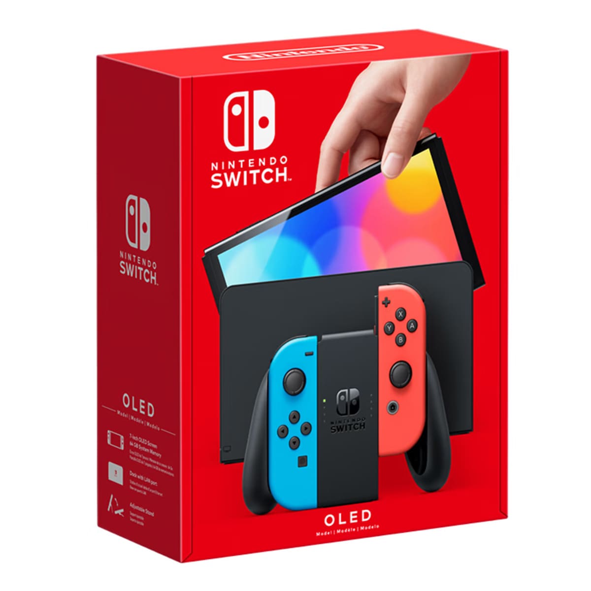 Купить игровая консоль nintendo switch oled 64gb neon, неоновый/красный с доставкой