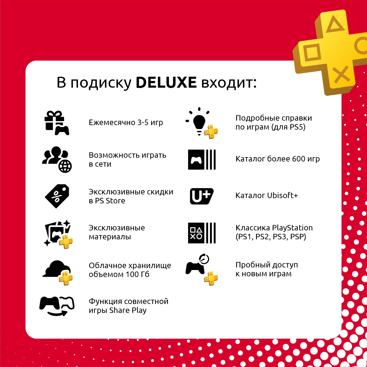 Купить по: ps plus deluxe на 1 месяц (турция) с доставкой