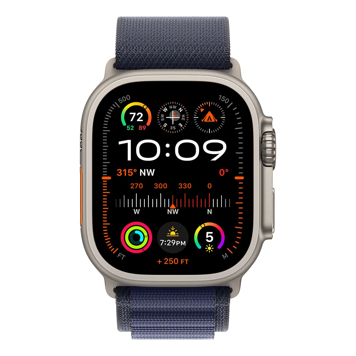 Купить apple watch ultra 2 (2024) 49мм корпус из титана цвета «natural» обменные, рем blue alpine loop с доставкой