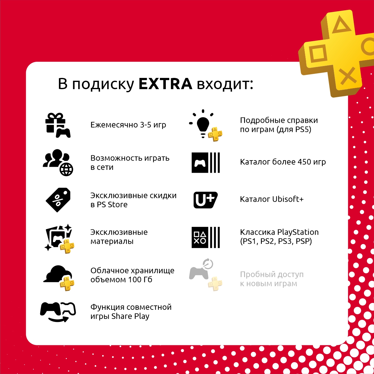 Купить по: ps plus extra на 1 месяц (турция) с доставкой