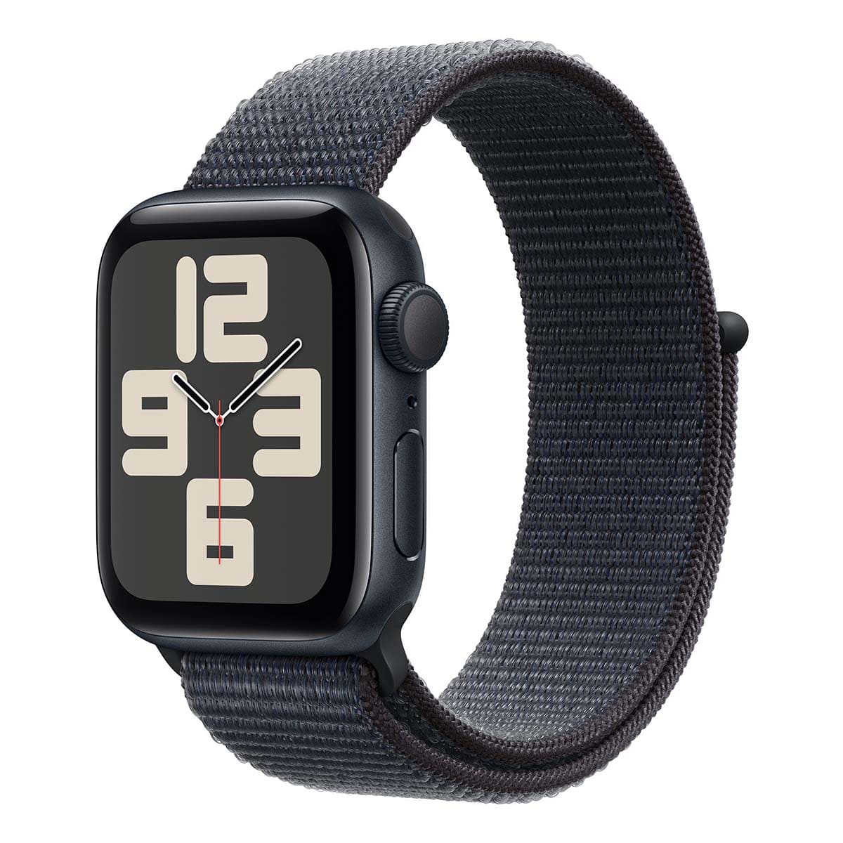 Купить apple watch se (2024), 40 мм корпус из алюминия цвета «midnight», ремешок sport loop цвета «ink» с доставкой