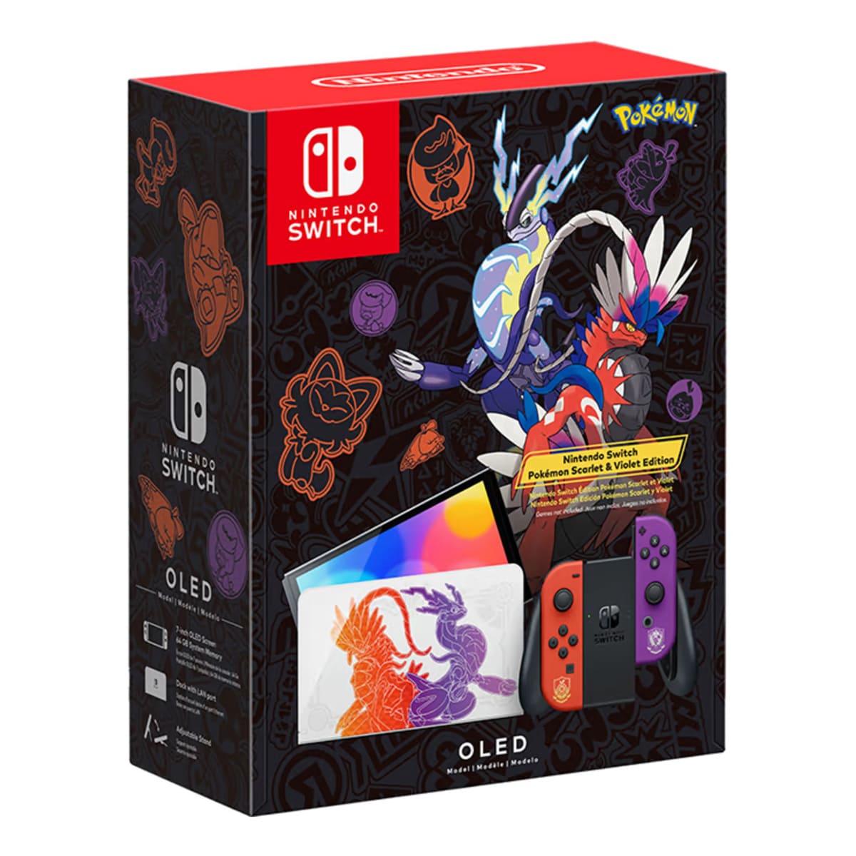 Купить игровая консоль nintendo switch oled 64gb pokemon skarlet and violet edition, красный/фиолетовый с доставкой