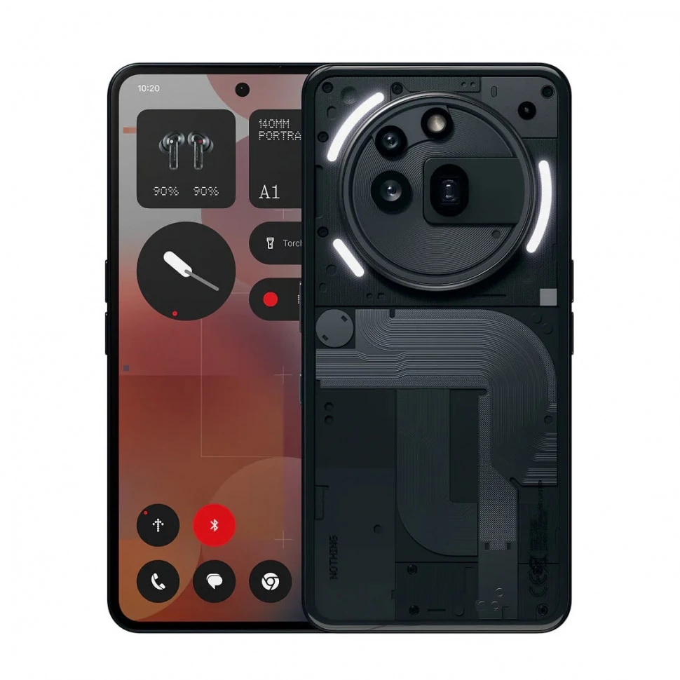 Nothing Phone (3a) Pro 12/256Gb Black, чёрный
