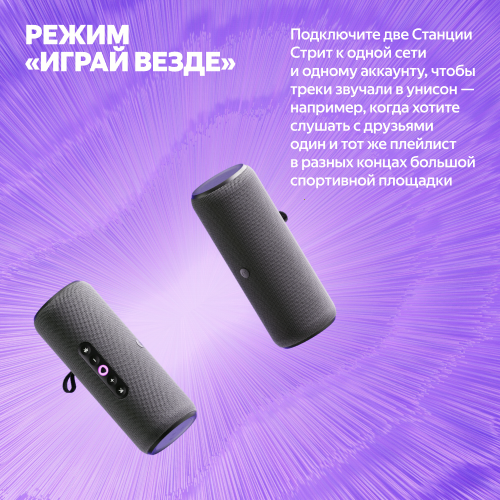 Купить умная портативная колонка яндекс станция стрит с алисой, серый, 30вт в Самаре